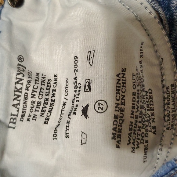 Blank NYC distressed crop high waist jeans raw hem - Picture 5 of 8